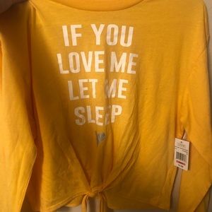 Yellow twist knot long sleeve